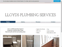Tablet Screenshot of lloydsplumbingservices.com